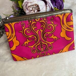 Vibrant Pink and Orange Retro Printed Bag